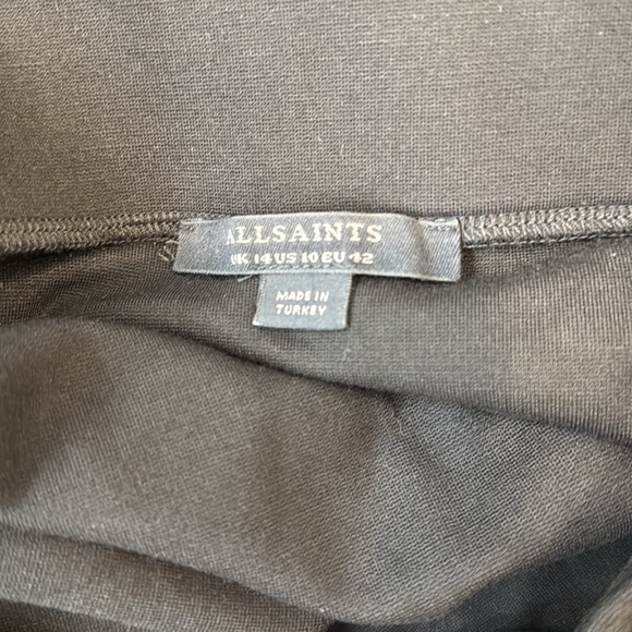 All Saints Hatti Black Button-Detail Skirt - Picture 4 of 6